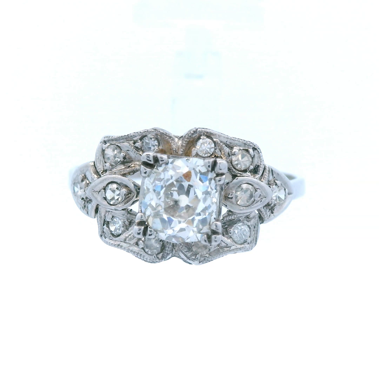 1925 Art Deco Platinum Diamond Engagement Ring