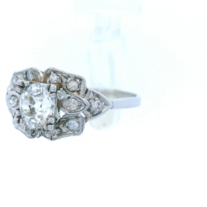 1925 Art Deco Platinum Diamond Engagement Ring