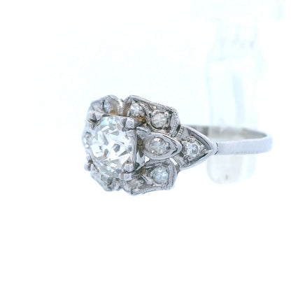 1925 Art Deco Platinum Diamond Engagement Ring