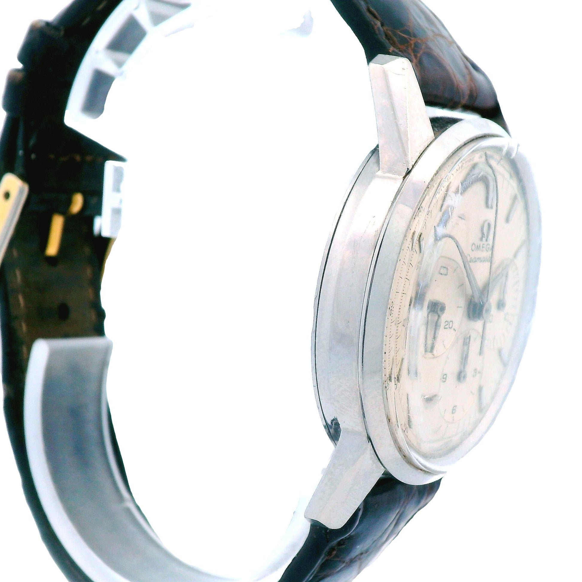 1960s Omega Seamaster Chronograph Watch in Stainless Steel - Running