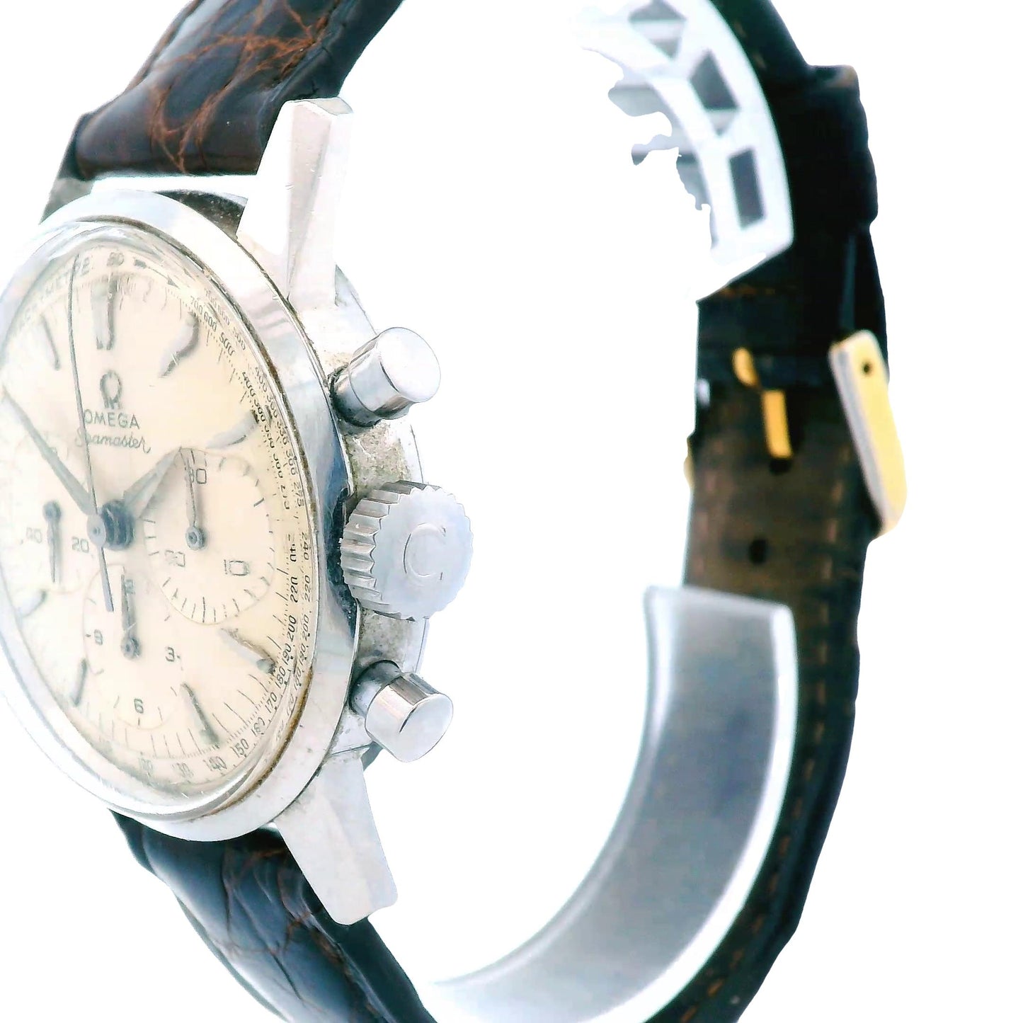 1960s Omega Seamaster Chronograph Watch in Stainless Steel - Running