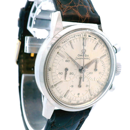 1960s Omega Seamaster Chronograph Watch in Stainless Steel - Running