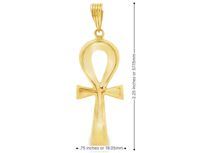 Contemporary 18k Yellow Gold Large ANKH Pendant