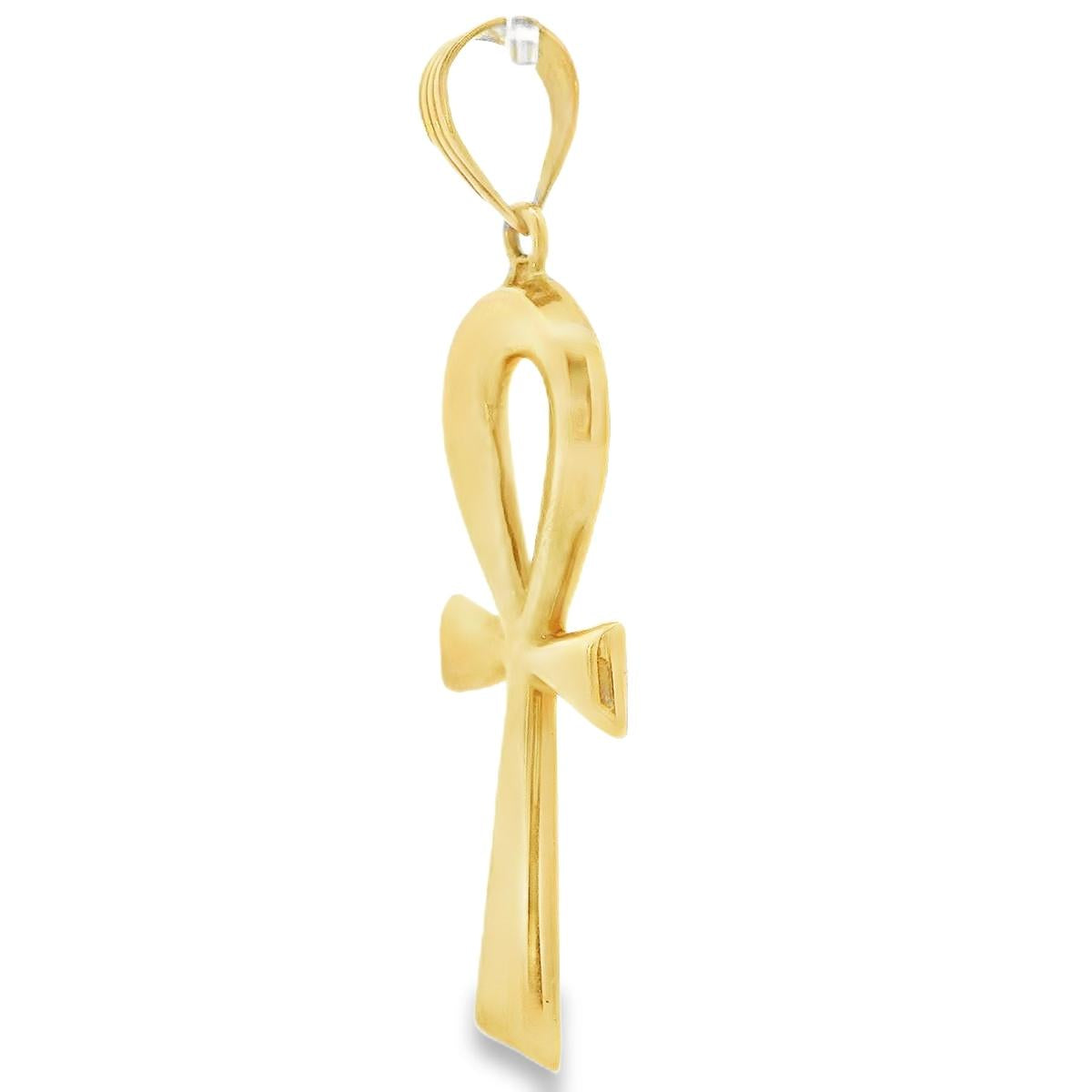 Contemporary 18k Yellow Gold Large ANKH Pendant