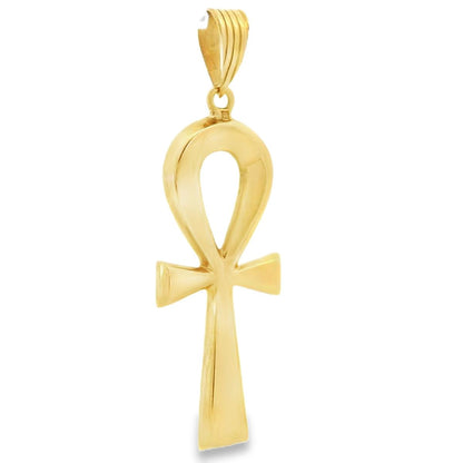 Contemporary 18k Yellow Gold Large ANKH Pendant