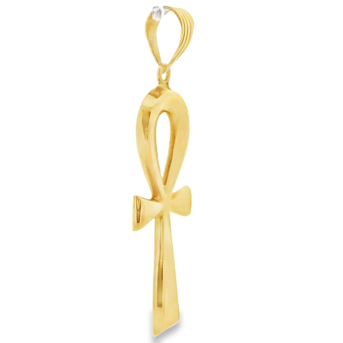 Contemporary 18k Yellow Gold Large ANKH Pendant