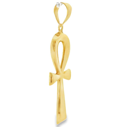 Contemporary 18k Yellow Gold Large ANKH Pendant