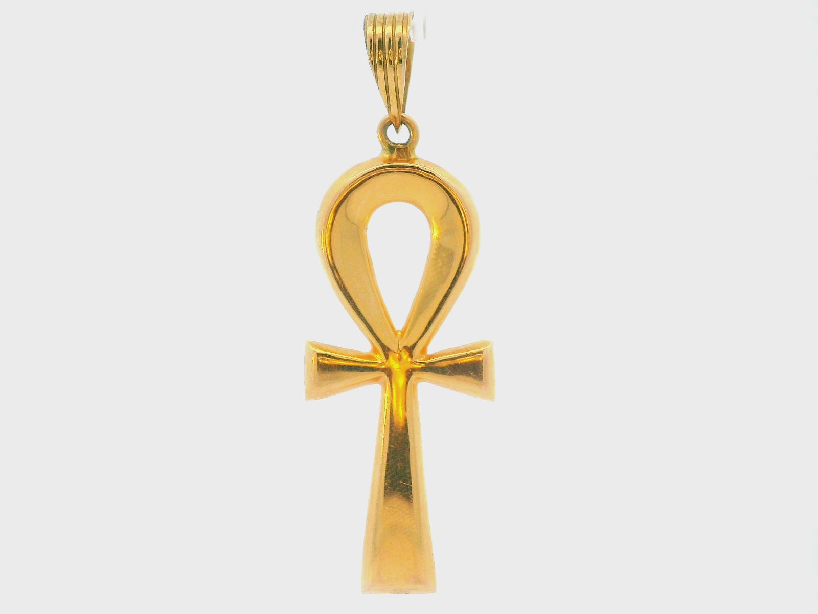 Contemporary 18k Yellow Gold Large ANKH Pendant