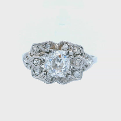 1925 Art Deco Platinum Diamond Engagement Ring